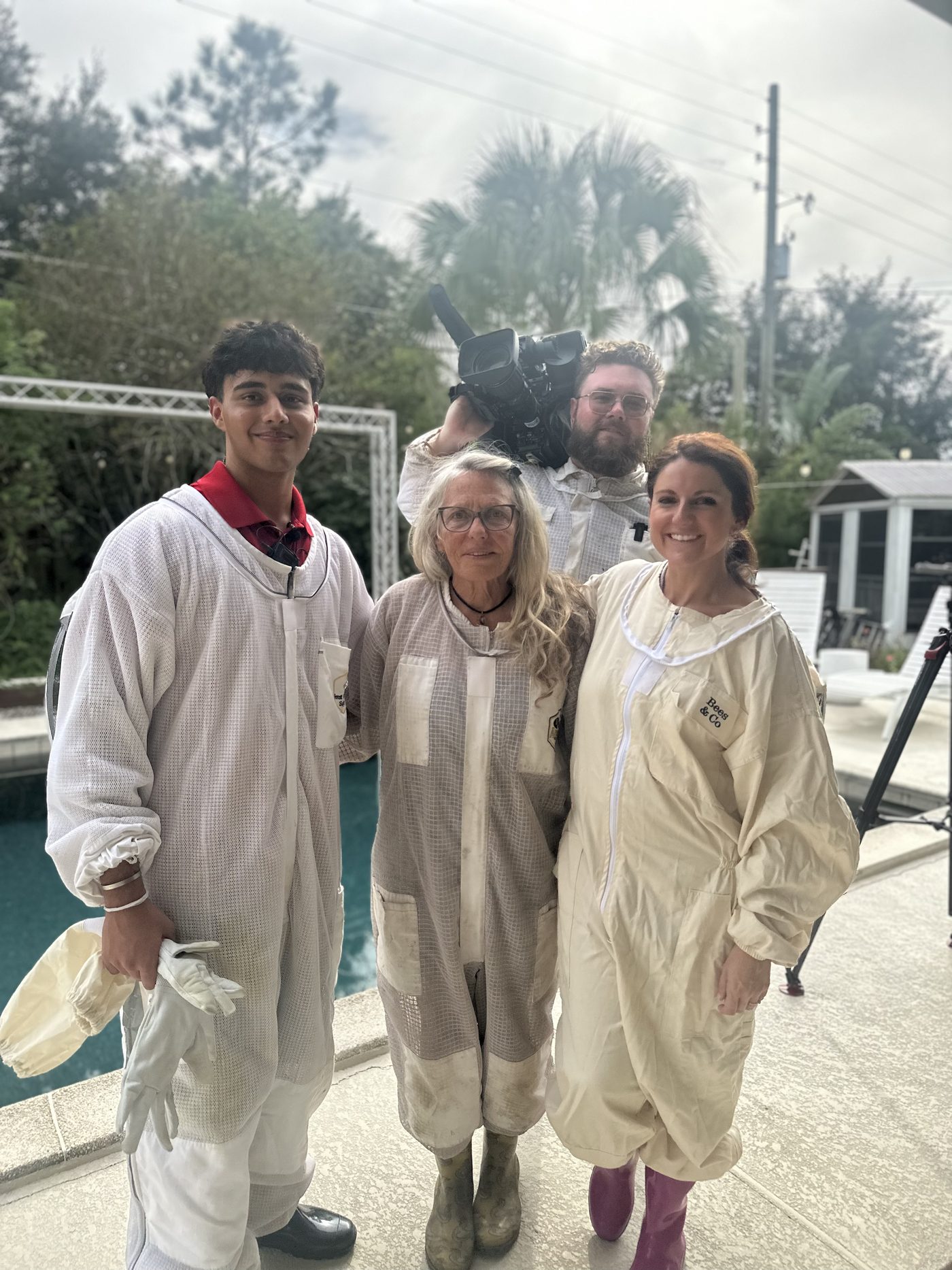 With fellow beekeepers