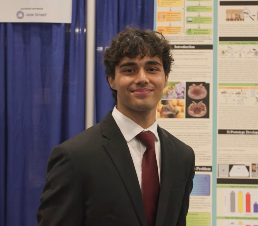 Aakash Manaswi at the Regeneron International Science and Engineering Fair